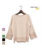 VANAKE Poly Boat Neck Striped Knit_Ob12Knme01Z