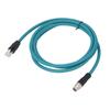 Kabel Ethernet przemysłowy M12 8Pin X Code Złącze proste do RJ45 męski Adapter Kabel CAT6A 2 metry