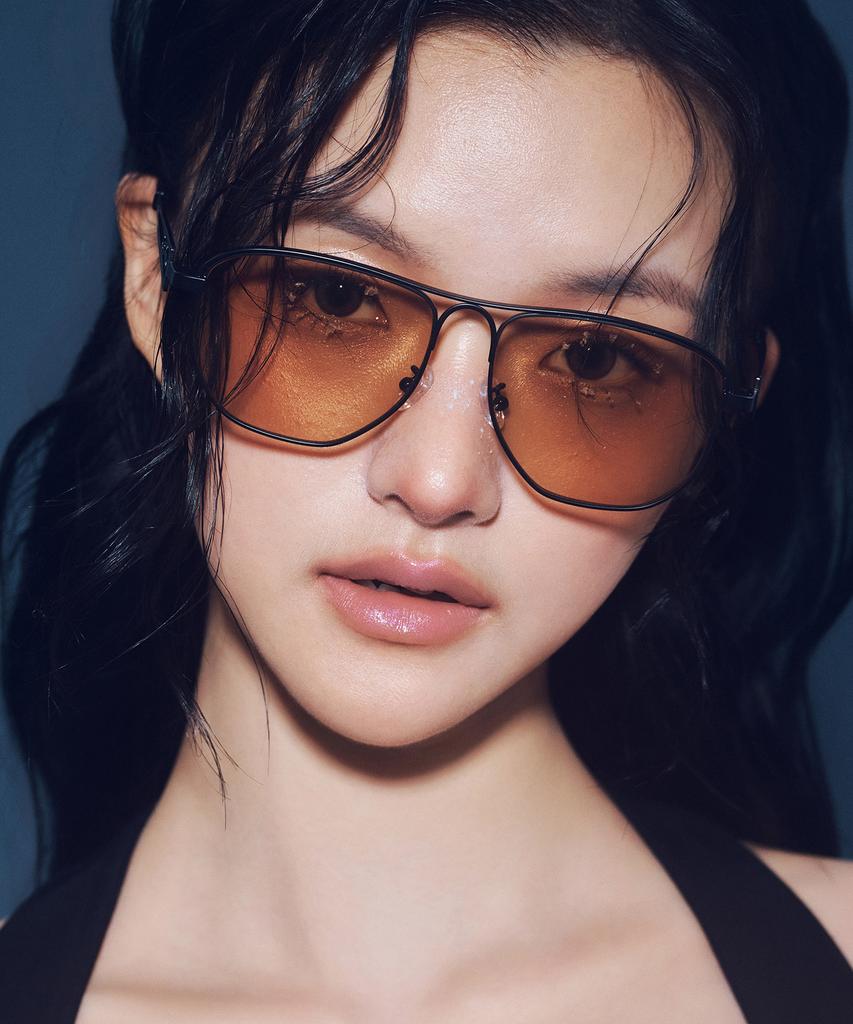 Likkeullou Rc Stainless Steel Veil Sunglasses Brown