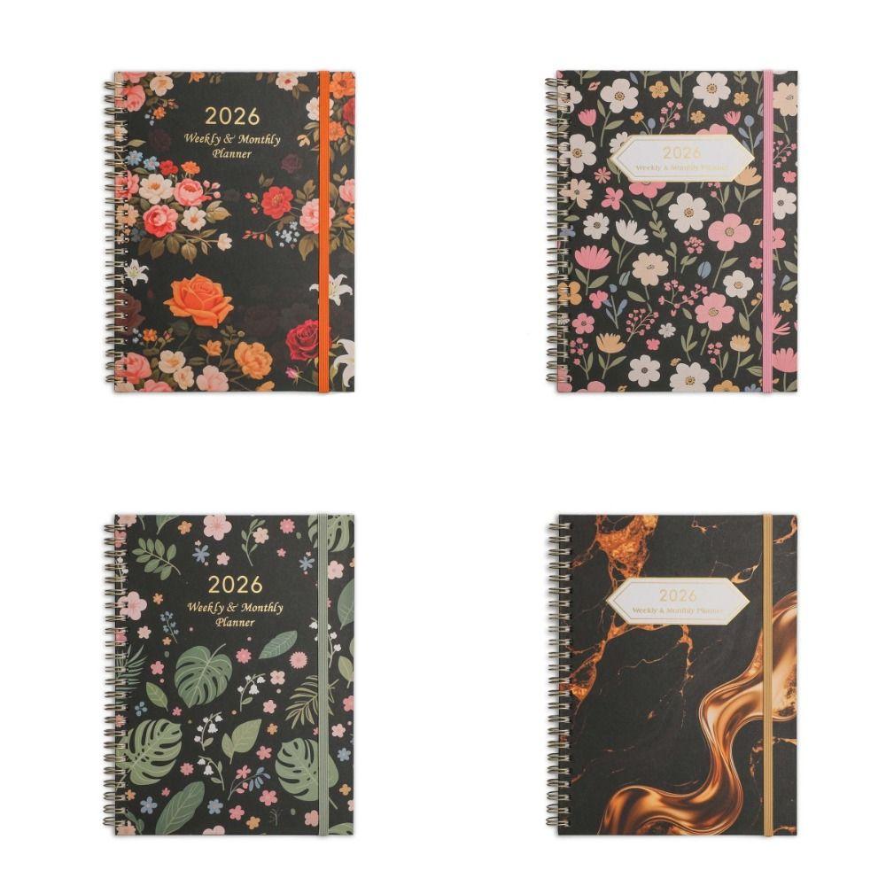 2026 A5 Weekly Monthly Planner Coil Notebook Diary Notebook  School Office Supplies