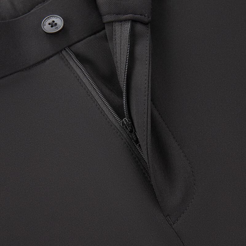 SEVEN Men's Mulberry Silk Blend Business Casual Trousers