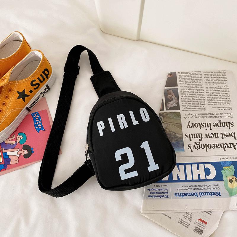 

Childrens Colorful Nylon Chest Bag Easy Access Zipper Pocket For Snacks чорний