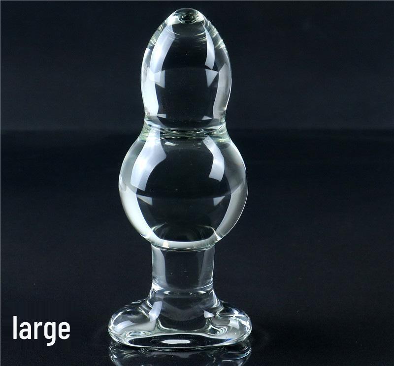 Velká Skleněná Tykev Anální Zátka Korálek Hračka pro Muže a Ženy - Erotický Stimulátor Rozšíření pro Dospělé