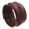 Men's European & American Punk Cowhide Bracelet - Retro Leather Hand Jewelry