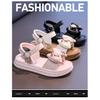 Children's beach shoes2026Summer new cute bowknot heart-shaped girls' solid color sandals for toddlers, young children, and older children