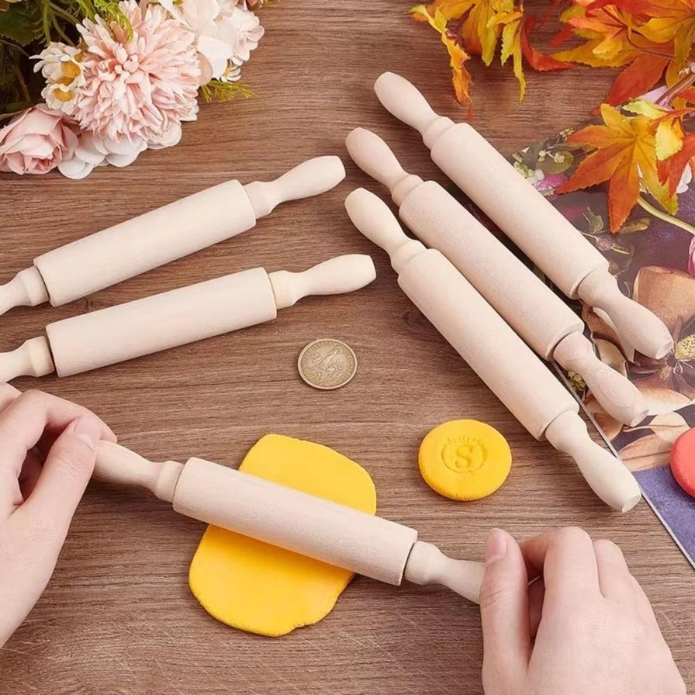 Wood Wooden Rolling Pins Mini Dough Roller Pin Portable Rolling Pin Toy Kitchen Prop