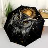 1pc Celestial Owl Print Automatic Umbrella - Automatic Opening And Closing, Sturdy Iron Frame, Portable Folding Design yy251018205
