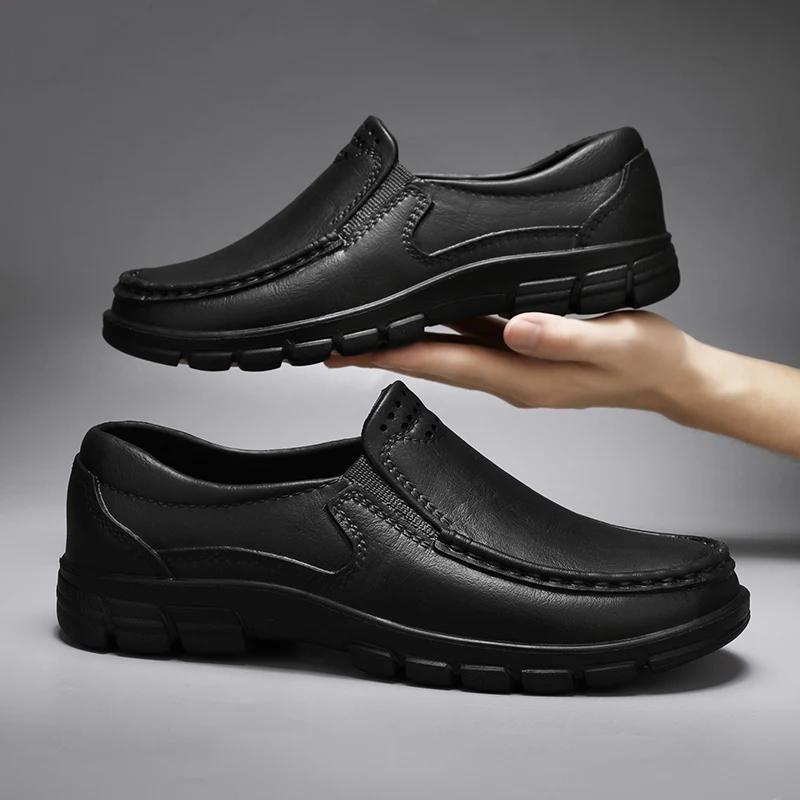Chef shoes four season new anti slip oil resistant plus size business casual men's work EVA+TPU shoes fashion comfort soft soled
