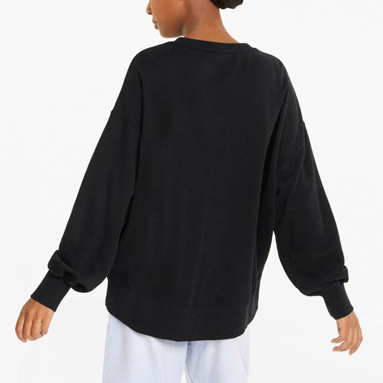 Puma Pulover cu logo brodat Classics Femei Topuri Negru 535327-01