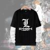Stampa Anime Death Note Nero/Grigio S-3XL Casual Manica Lunga