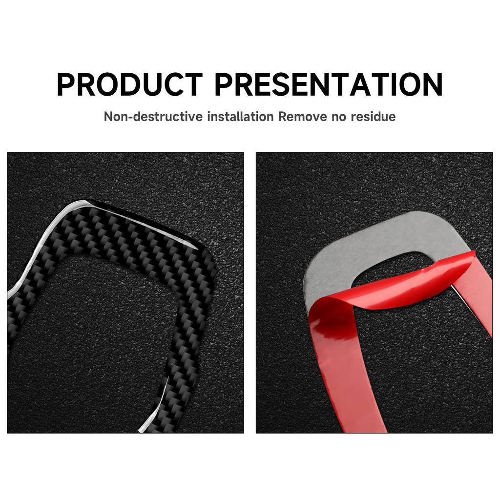 BRMYL Auto Schalthebel Panel Aufkleber 2015-2023 Chrysler 300 / 300C / 300S / Limited/Base Zubehör Kohlefaser Innenraum Aufkleber