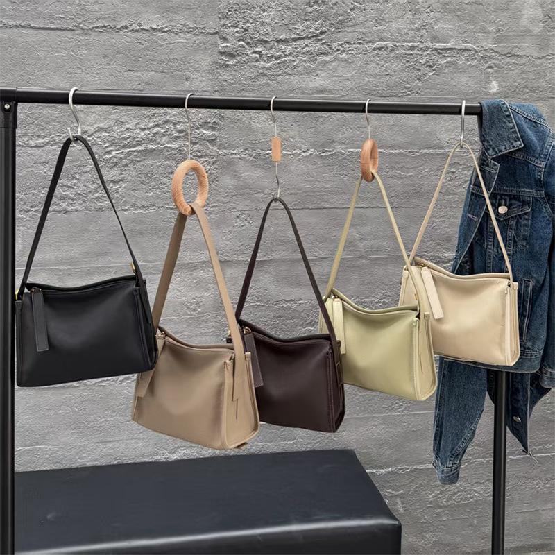 Genuine Leather Underarm Bag for Women 2025 New Fashion Pillow Bag Commuting Versatile Single Shoulder Crossbody Bag Top Layer Cowhide Women's Bag