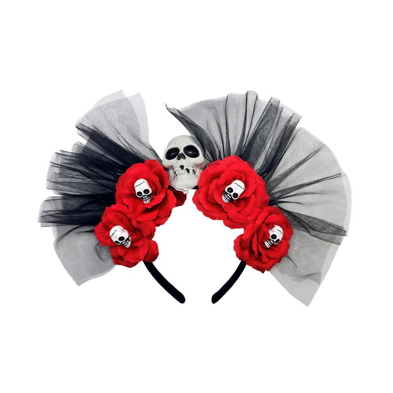 Rose Flower Crown Headband Photo Props Boho Halloween Headwear Party Costume Day Of The Dead Headpiece