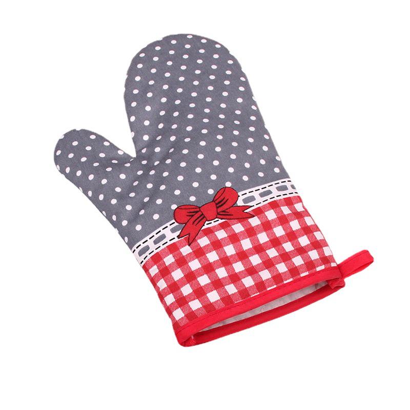 Thick Cotton Insulated Oven Gloves - High Temp Resistant & Anti-Scald for Baking & Kitchen Use