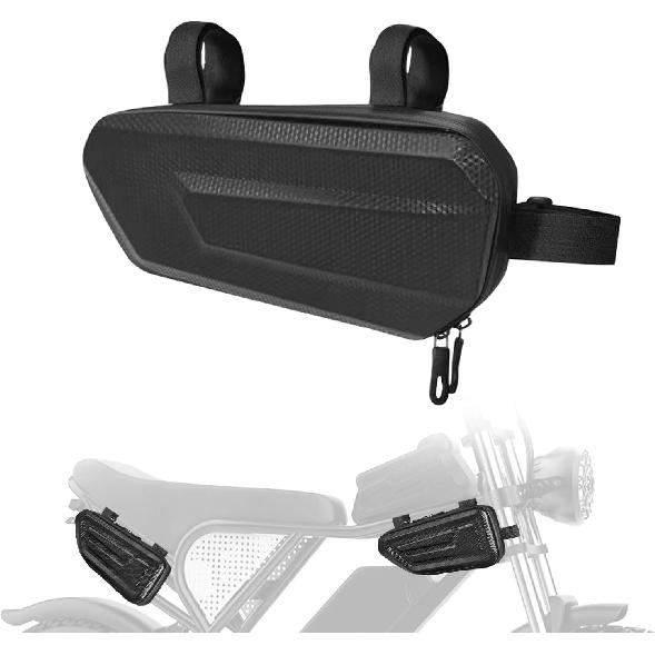 EBike Saddle Frame Bag Hard Shell Compatible Fit for Ridstar Q20/Q20 Pro Lite Super 73 Electric Dirt Bike, for Phone ID Card Drinks Key Daily
