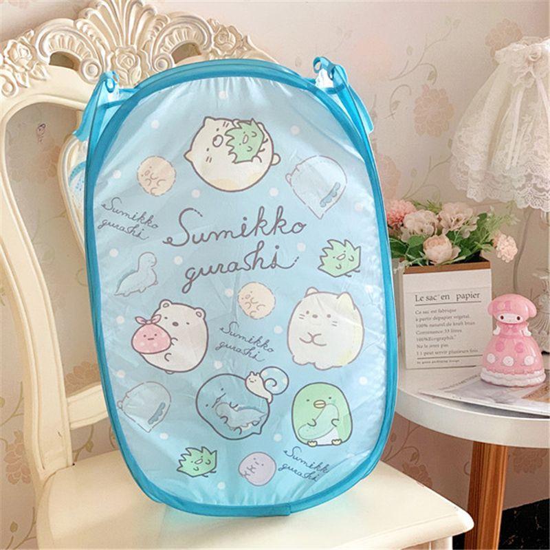 

Большая и красочная складная сумка для белья Stitch Sumikkogurashi для компактного хранения Blue