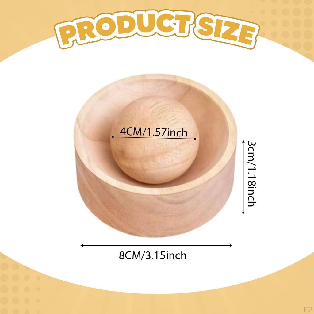 Wood Dumpling Press Tool Pastry Presser Kitchen Accessories Multipurpose 4cm Roller Ball