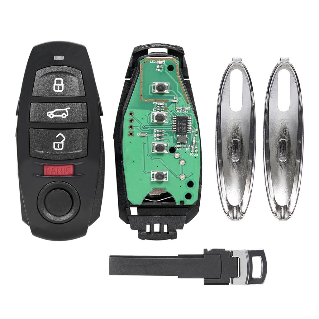 433Mhz 3+1Buttons Smart Car Remote Key with ID46 / PCF7945 Chip Fit for V-W Toua-reg 2010-2014
