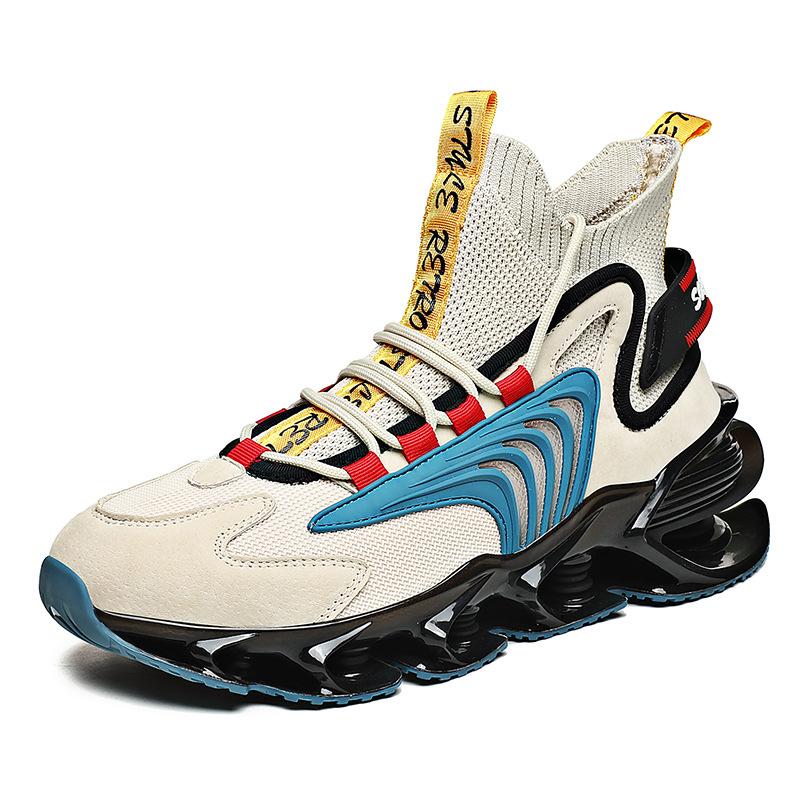 

Мужская обувь. Летние повседневные туфли с высоким берцем и сеткой. 44 бежевый