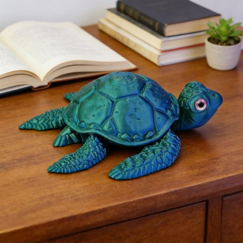 Flexible Joints Articulated Sea Turtles Fidgety Toy Sea Turtles Figurine Home Decors 3D Printed Sea Turtles Ornament