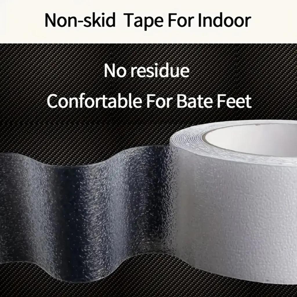 5M Transparent Anti Slip Tape Self Adhesive Waterproof Adhesive Tape for Bathtub Stairs Safety Traceless Design Home Improvement
