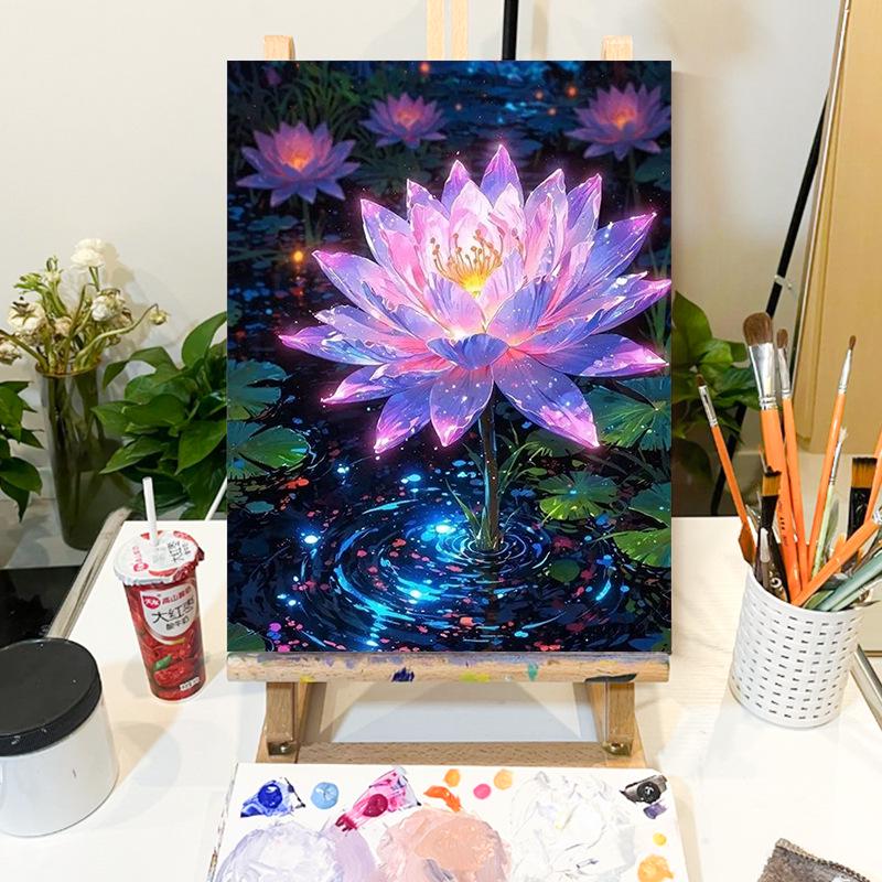 Lotus DIY Acrylic Digital Oil Painting Kit - No Frame