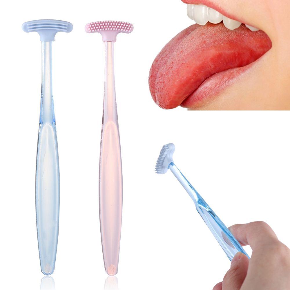 Soft Silicone Tongue Scraper Double Sided Tongue Cleaner Brush Oral Clean Hygiene Tool Bad Breath Health Care Tool