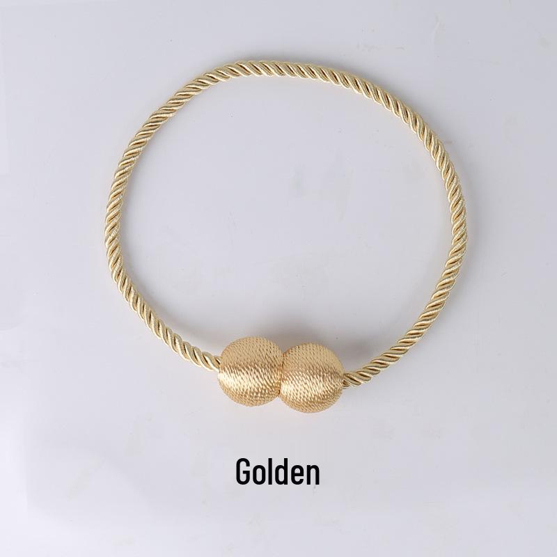 Modern No-Punch Magnetic Curtain Strap & Buckle