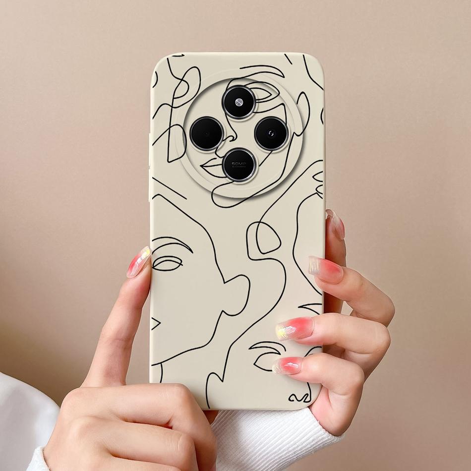 For Xiaomi POCO C75 Case Love Heart Butterfly Back Cover For POCO C 75 4G Phone Housing Soft High Quality Liquid Silicone Fundas