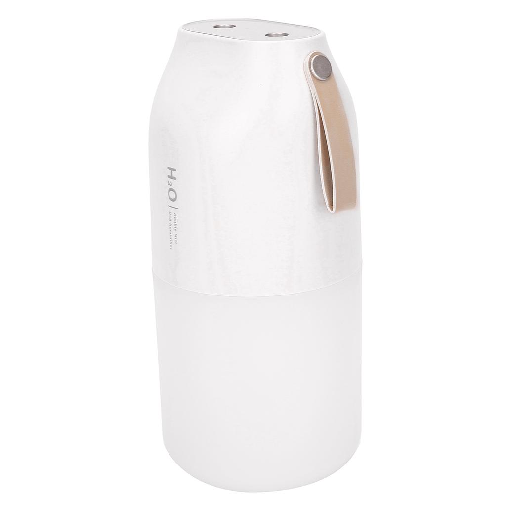 300ml Double Spray Humidifier Diffuser USB Charging Nanometer Atomization 2 Gears Night LightWhite