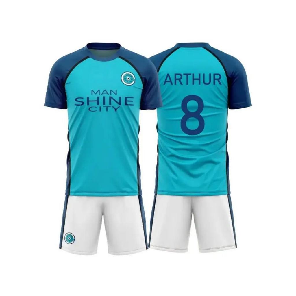 Summer New Maillot Blue Lock T-shirt Short Set Anime Shine City Soccer Jersey Set