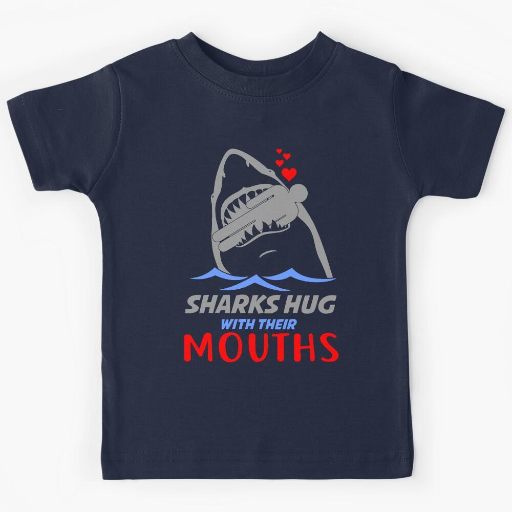 sharks hug with their mouths Kids T-Shirt 120