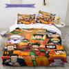 Hunter X Hunter Pattern Bedding Ensemble Pillowcase & Duvet Cover Set Home Decor Birthday Gift (1 * Duvet Cover + 2 * Pillowcase, Without Core)