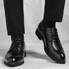 Fashion 2025 New Men Casual Business Shoes Elegant Men's Oxford Shoes Lace-Up Leather Dress Shoes for Men Comfortable Work Walking Flats