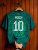 Retro Mexican Mayan Totem Football Jersey,Summer,Graphic,Streetwear,Version Short Sleeve Round Neck T-Shirt, Soccer