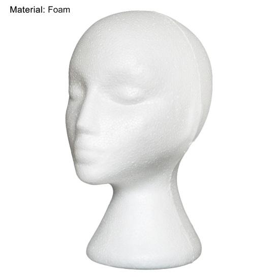 Mannequin Head Non-slip Abstract Foam Manikin Head Model Wig Hair Glasses Display Stand for Indoor