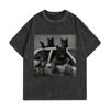 Lustige Katzenbande Meme Grafik T-Shirts Herren Damen Mode Vintage Gewaschene T-Shirts Sommer Hohe Qualität Baumwolle Übergroße T-Shirts