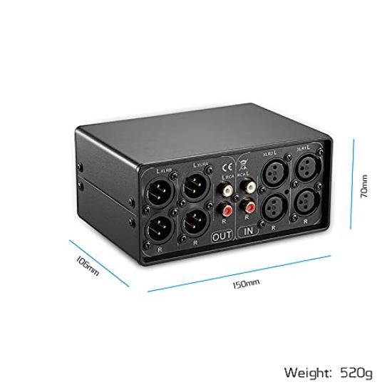 MC3 Passive Stereo Audio Selector Box Balanced Converter 3-IN-3-OUT XLR/RCA