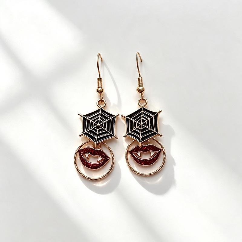 European Halloween Earring Set: Spider, Skull, Pumpkin Styles for a Festive Atmosphere