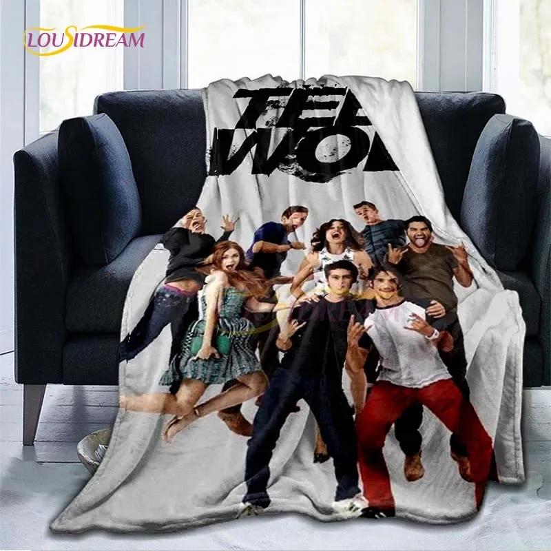Teen Wolf Throw Blanket Cover Flannel Blankets for Beds Sofas Warm Bed Sheet Soft Bedding Bedroom Decor Fans Gift