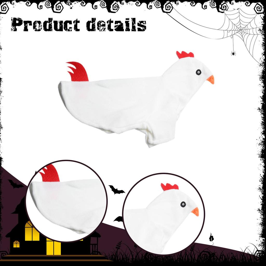 Dog Chicken Costume Halloween Animal Clothes Party Funny Realistic, Cute Lightweight Dress up Dog Clothes Small Medium Large Dog