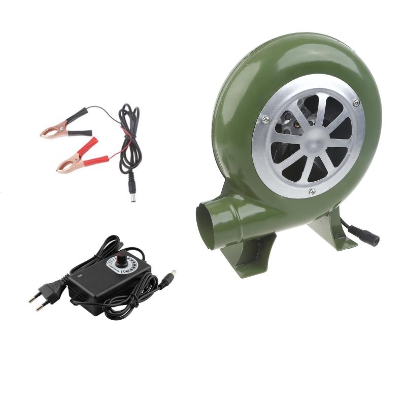 Ventilator electric Ventilator BBQ 100v 220v pentru gratar Mini Blacksmith Forges ventilator 100-240V cu adaptor de viteza Clip metalic