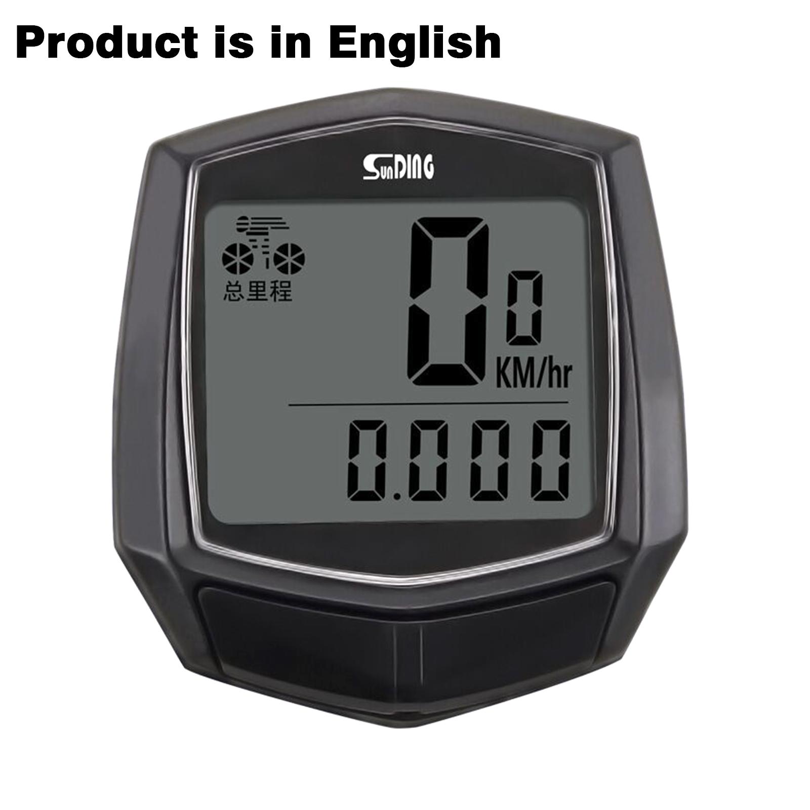

Bicycle Cycling Computer LCD Display Wired Odometer 15 Kinds of Functions Accurate Recording Auto Sleep Replaceable Battery чёрный