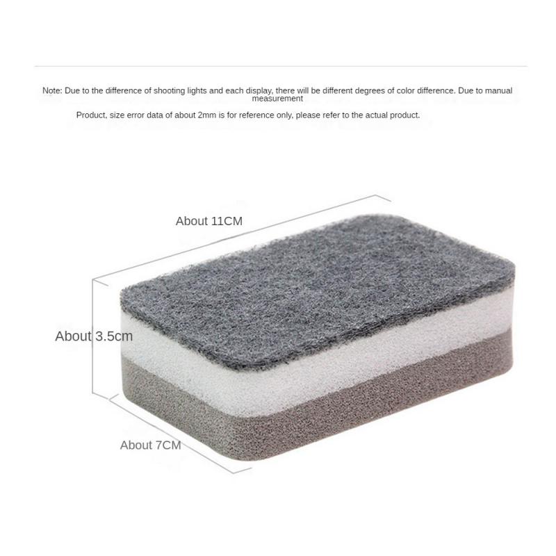 Thickened Absorbent Block Double-sided Easy To Clean Durable Water Absorption Can Be Reused Double-sided Sponge Practical Trend