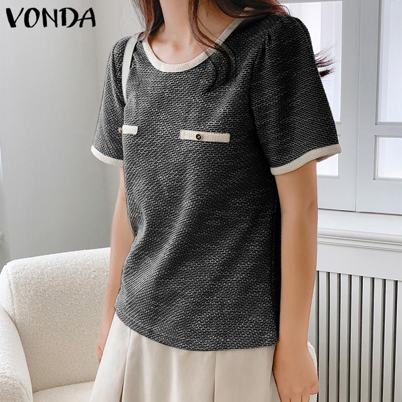 

Летние женские цветные топы VONDA S-5XL