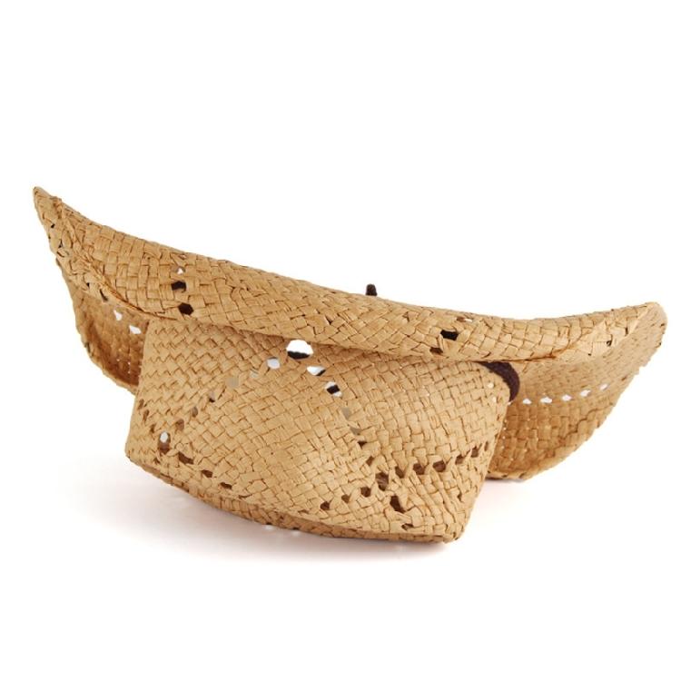 Western Cowboyhut Breitkrempiger Lässiger Strohhut Geschenk für Freund Hut