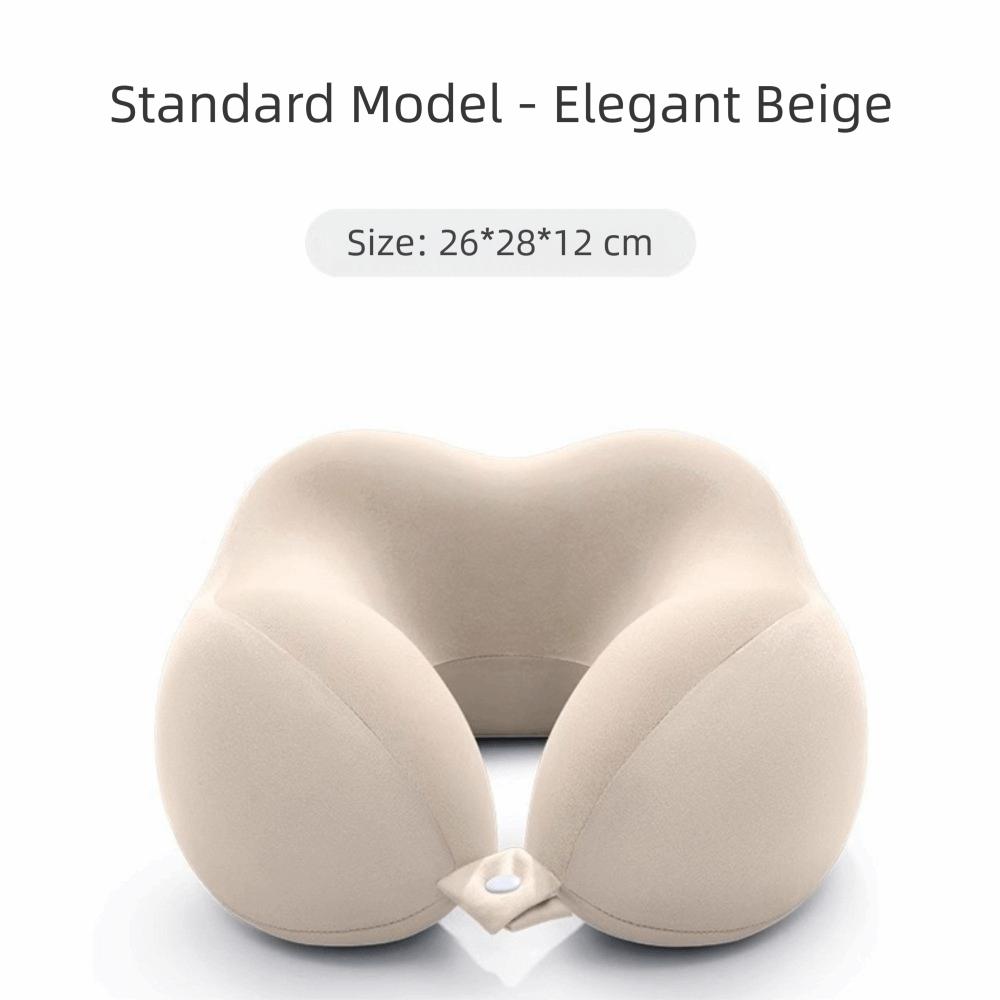 

Soft Material Travel Neck Pillow Machine-Washable Cover Memory Foam Pillow Snail Pillow Noon Break Beige