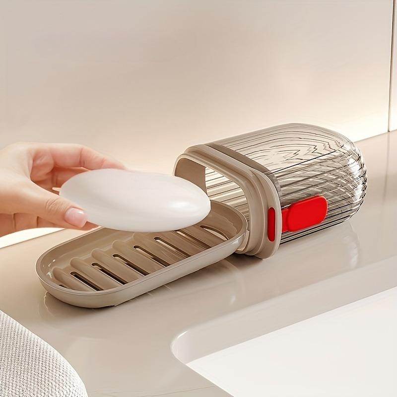1/2PCS Mini Soap Box Travel Soap Storage Box Portable Lid Transparent Soap Box