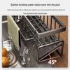 Multi-functional Kitchen Sink Rack: Countertop Storage & Draining Shelf with Faucet Scouring Pad Holder