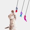 Plush/Feather Hanging Mouse Cat Toy Sounding with Sticky Hook Cat Scratch Rope Mouse Interactive Mouse Toy